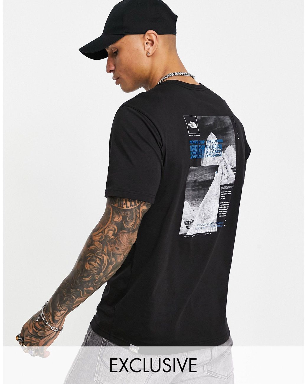 Camiseta negra y azul collage exclusiva en asos The North Face de hombre de  color Negro | Lyst