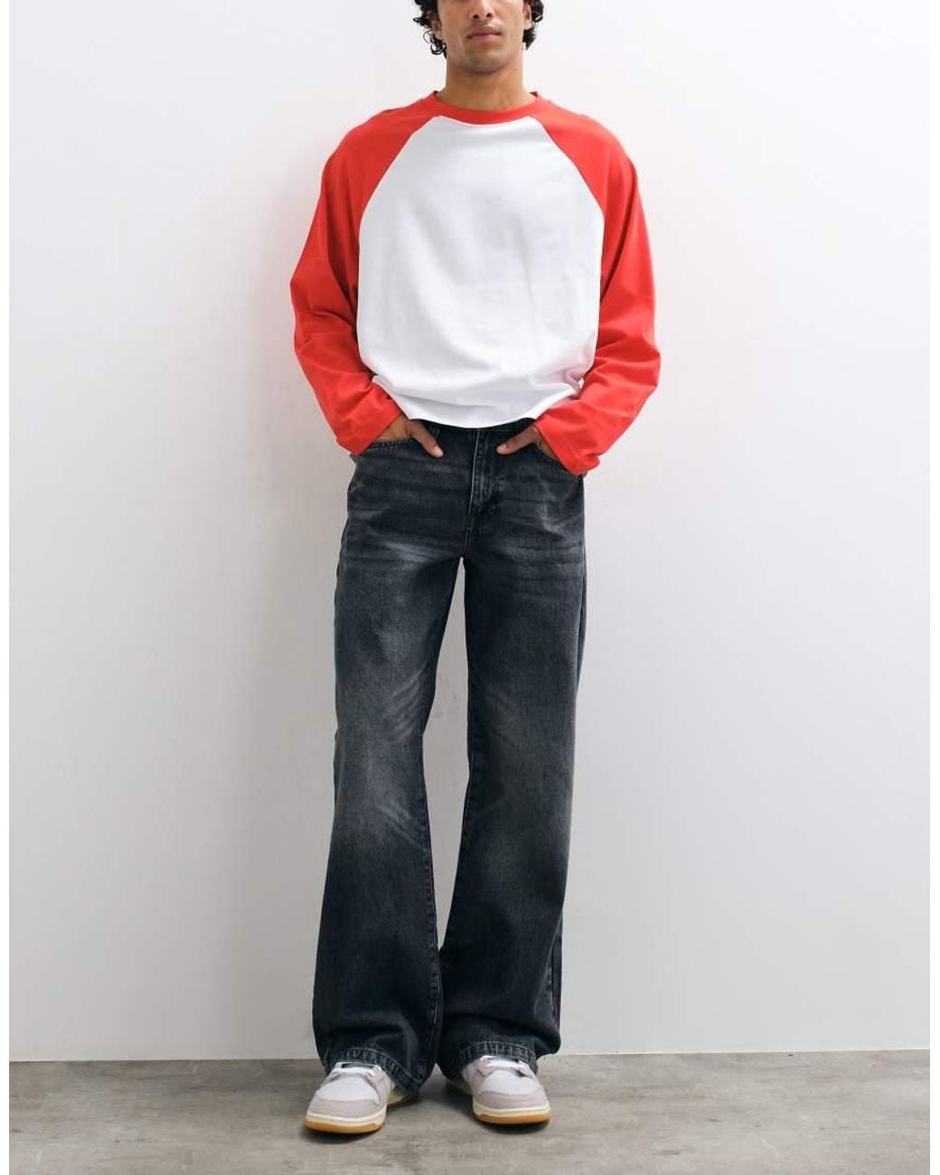 ASOS Wide Flare Jeans in Grey for Men | Lyst UK