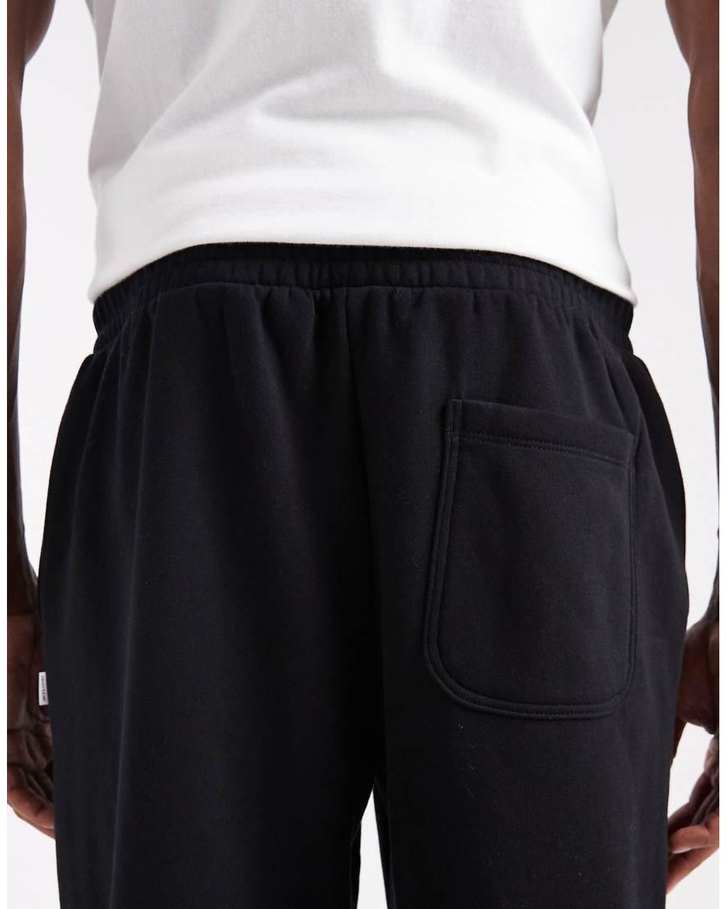 Jack & Jones Black Wide Leg Jogger With Pintuck for men