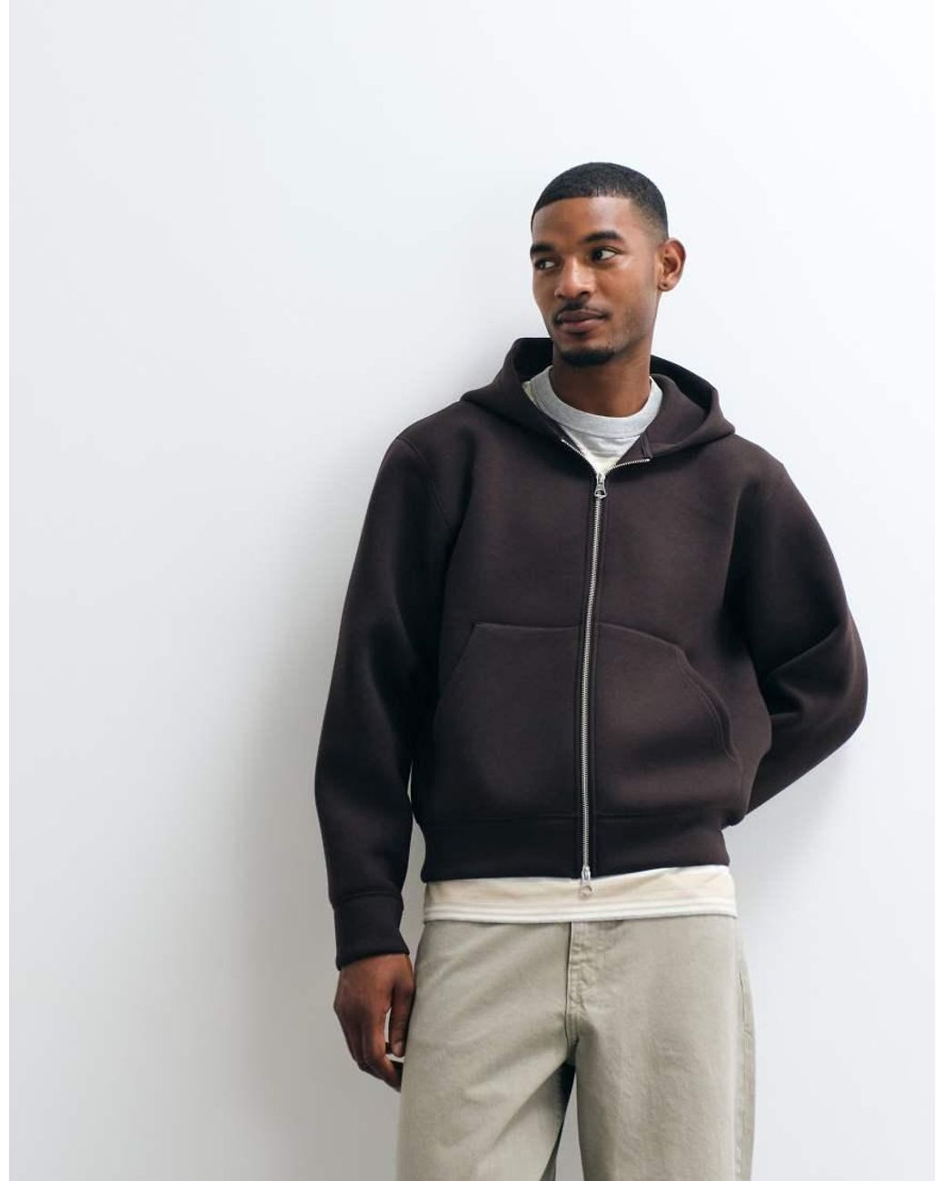 Jack & Jones Black Scubastyle Double Zip Through Hoodie for men