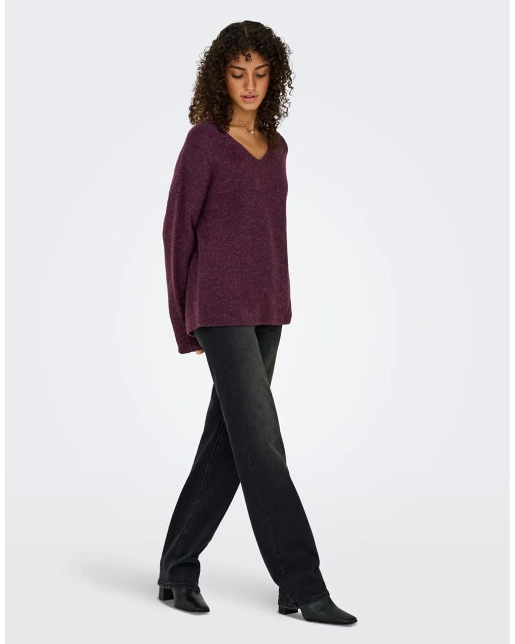 ONLY Purple Knitted Pullover