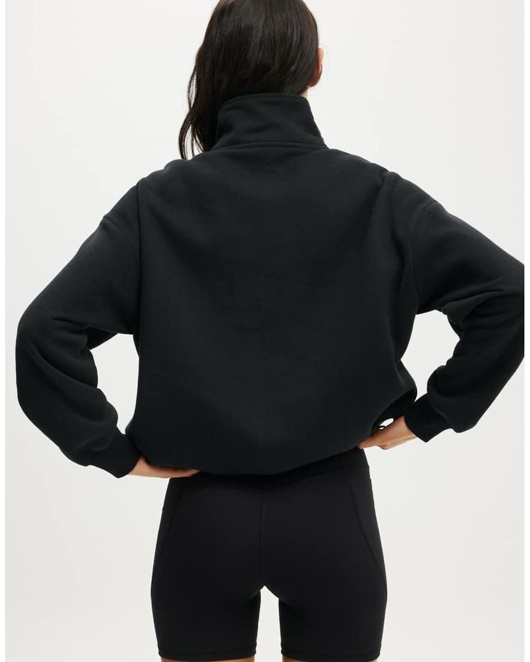 Cotton On Blue Plush Half Zip Sweatshirt