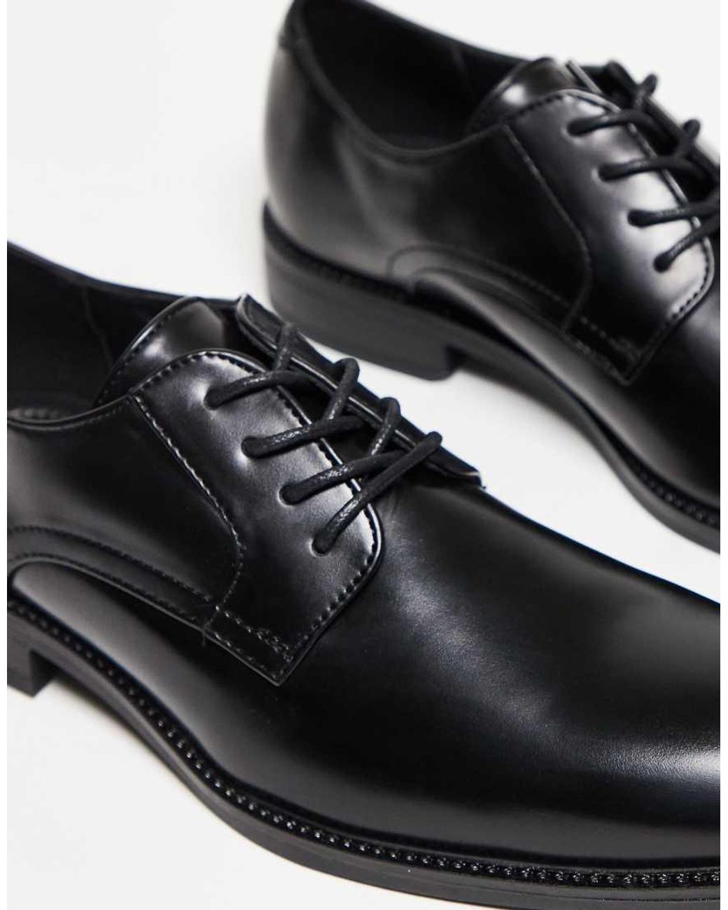 ASOS Black Smart Lace Up Derby Shoes for men