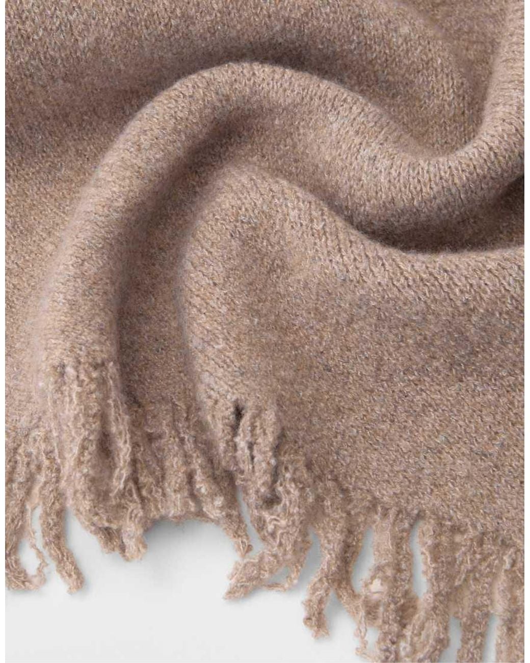 Stradivarius White Fringed Cape Scarf