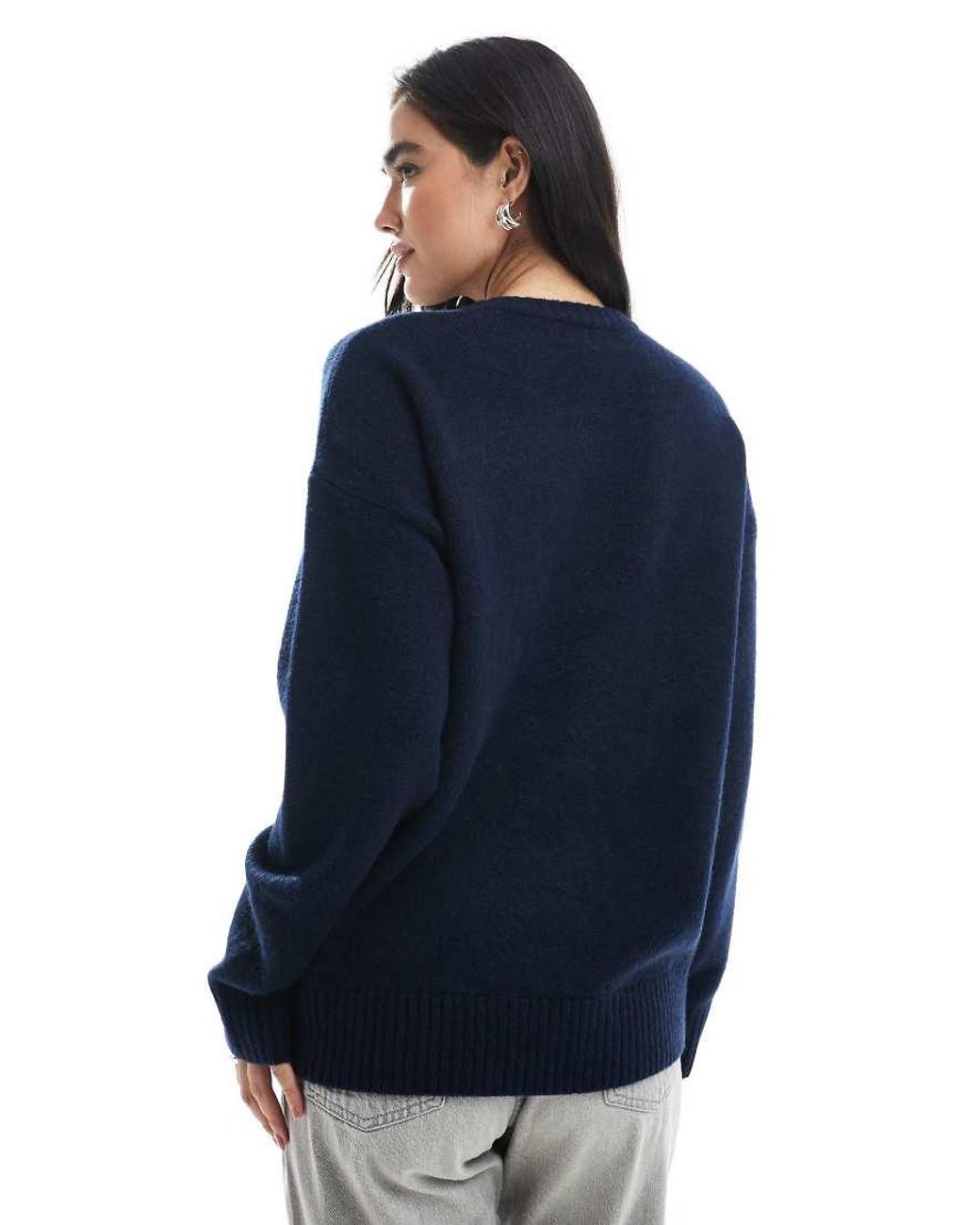 Cotton On Blue Luxe Crew Neck Sweatshirt