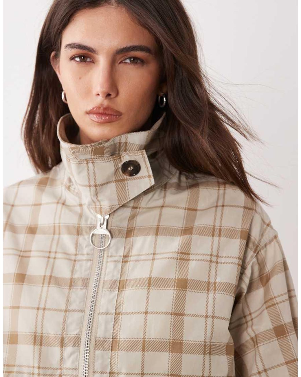 Barbour Brown Myshall Tartan Dry Wax Jacket