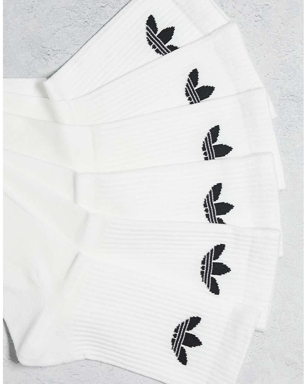 Adidas Originals White Trefoil 3 Pack Socks