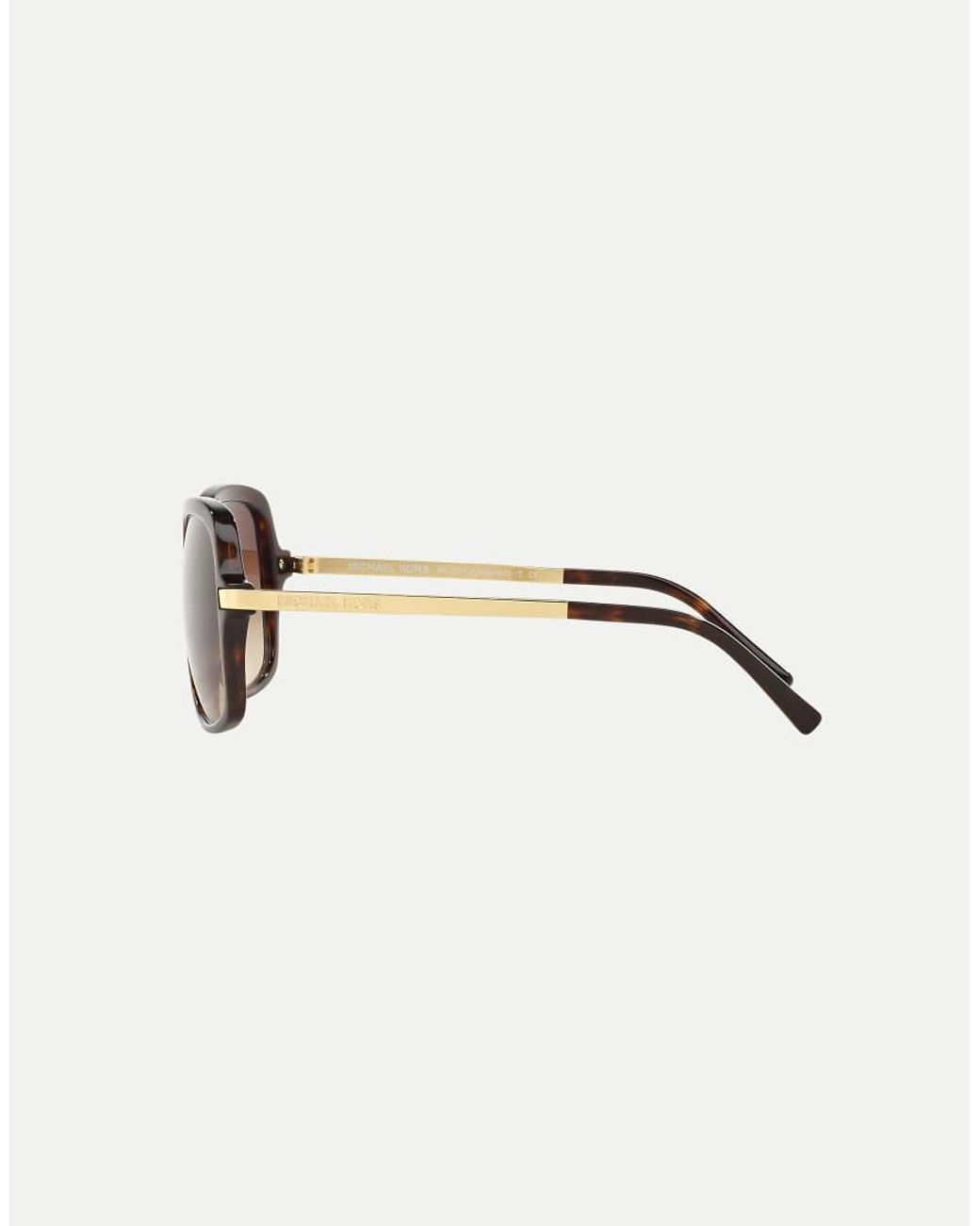 Michael Kors Brown Adrianna Ii Square Sunglasses With Lens
