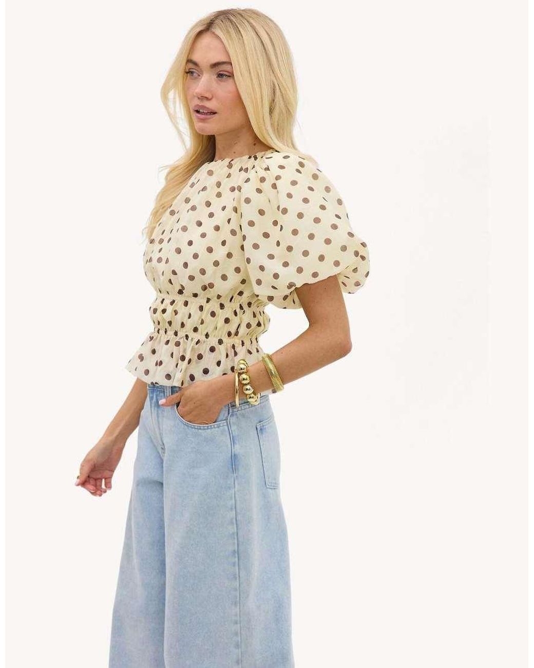 Loavies White Vivid Love Polka Dot Top