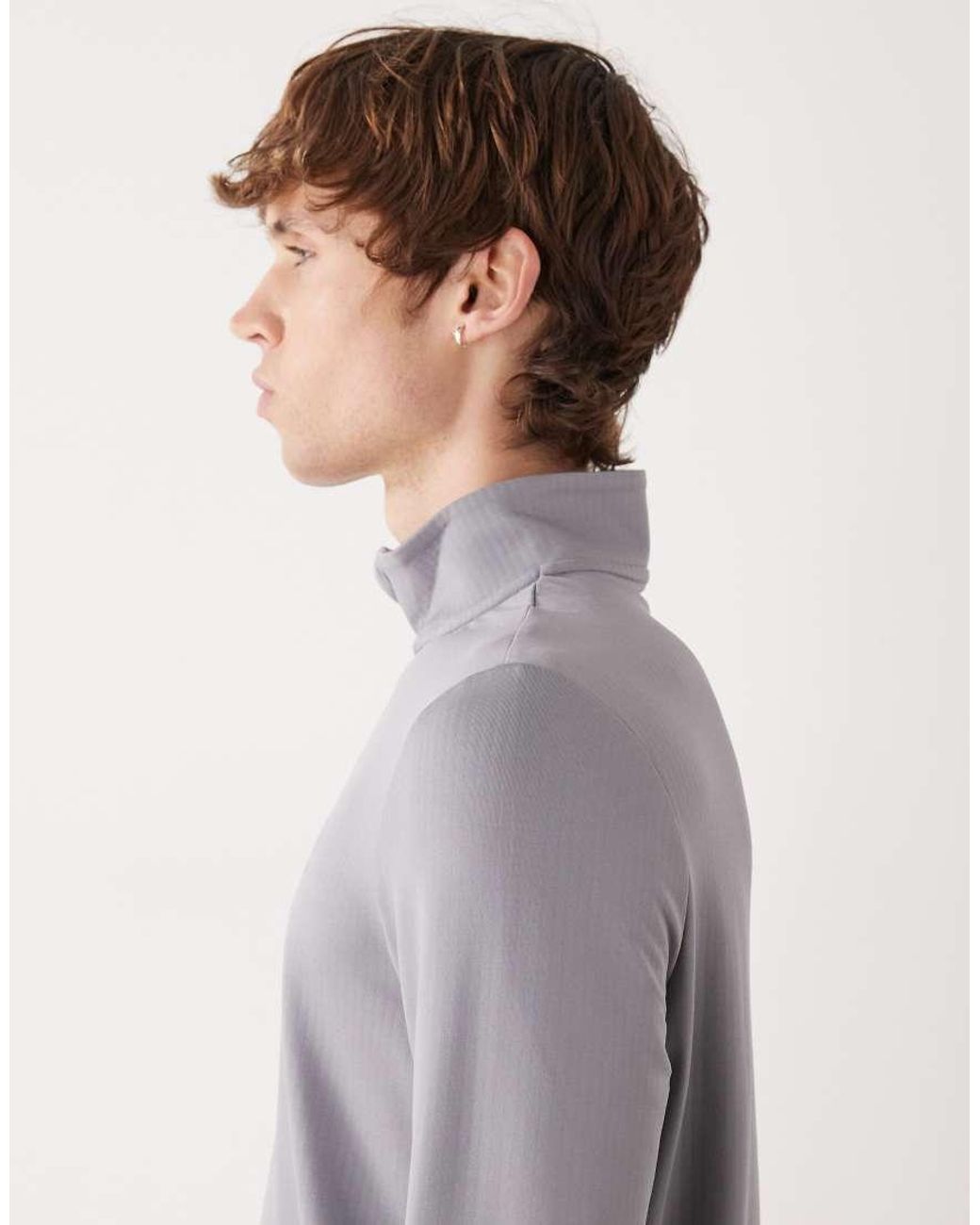 OOSC Gray Elite Activewear 1/4 Zip Top for men