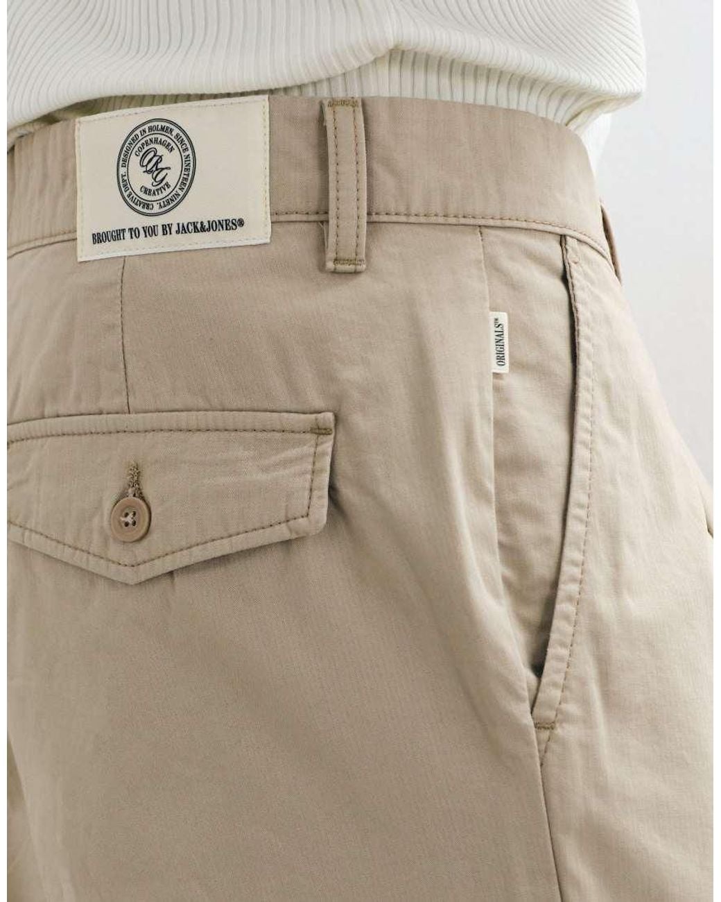 Jack & Jones Natural Straight Leg Tailored Pants for men