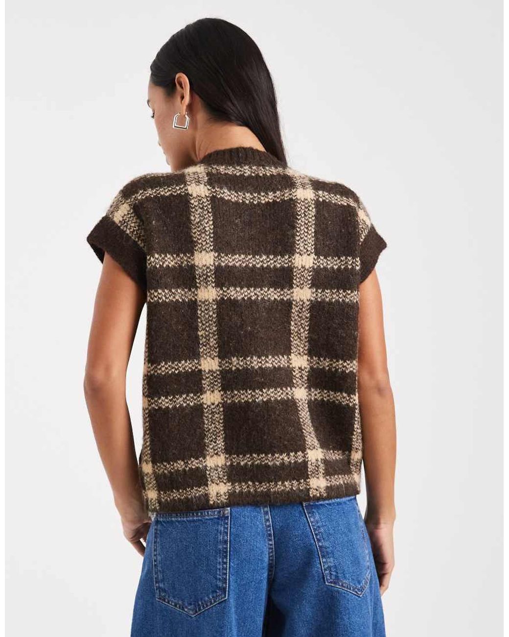 4th & Reckless Black Wool Feel Sleeveless Knit Vest