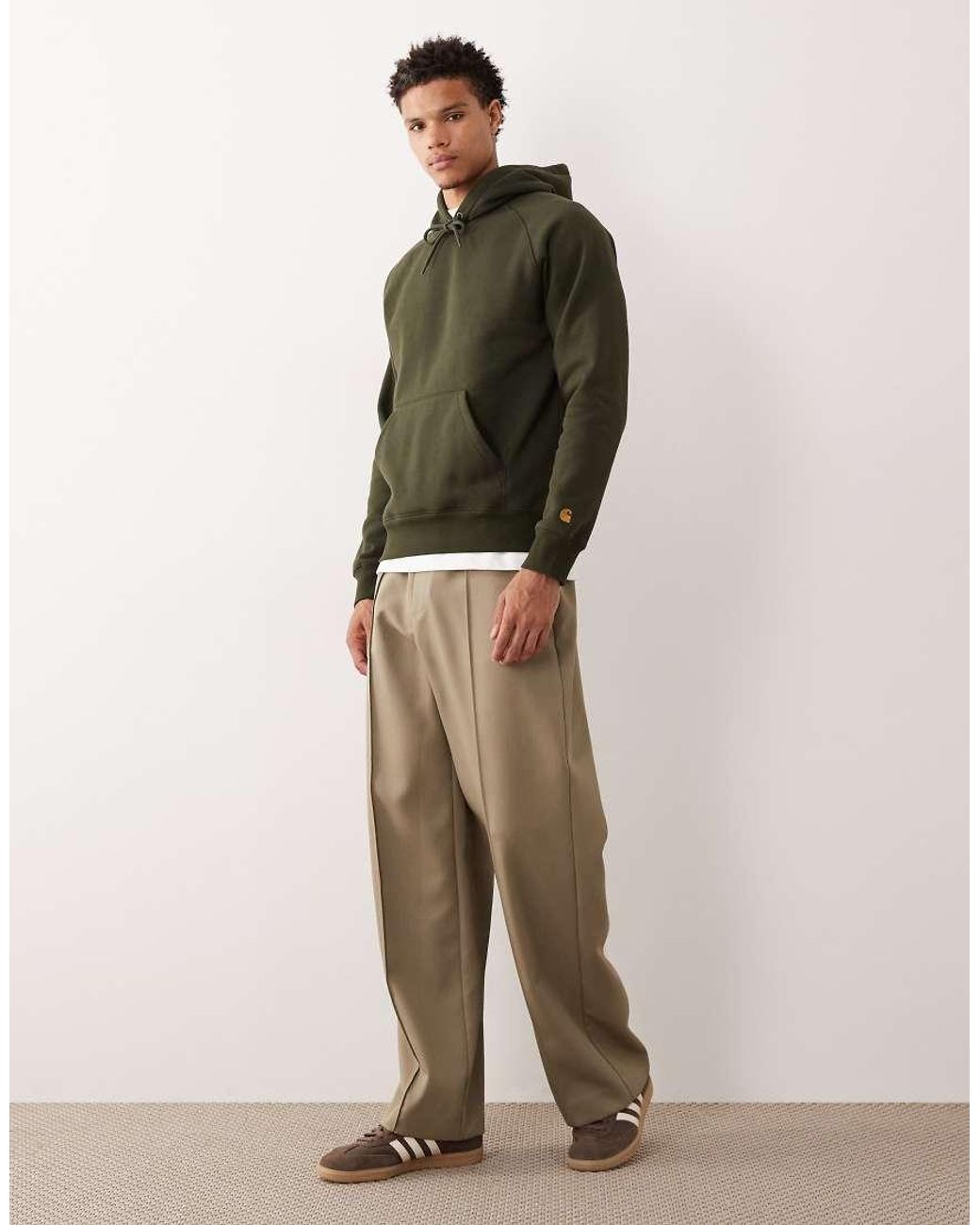 Carhartt Green Chase Pullover Hoodie for men