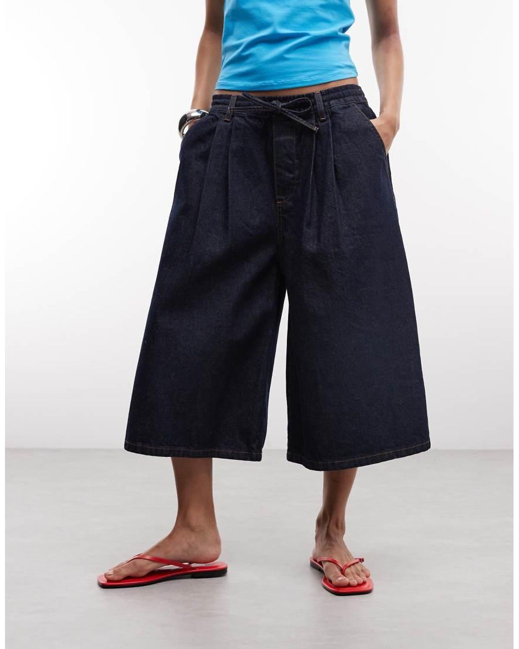 Collusion Blue Pull On Longline Jorts