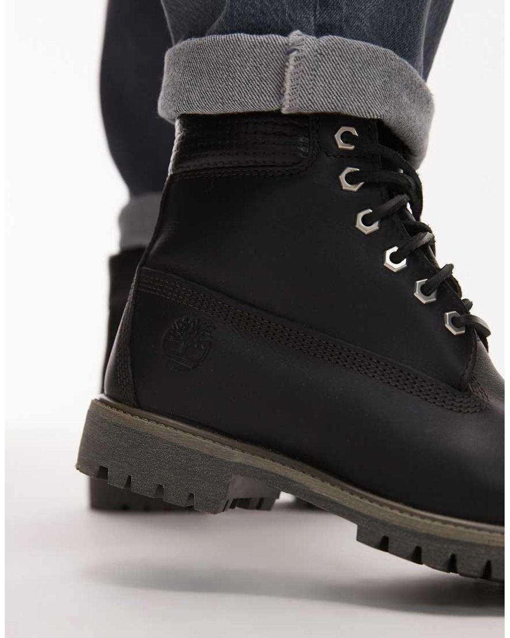 Timberland Black Premium 6 Inch Boots for men