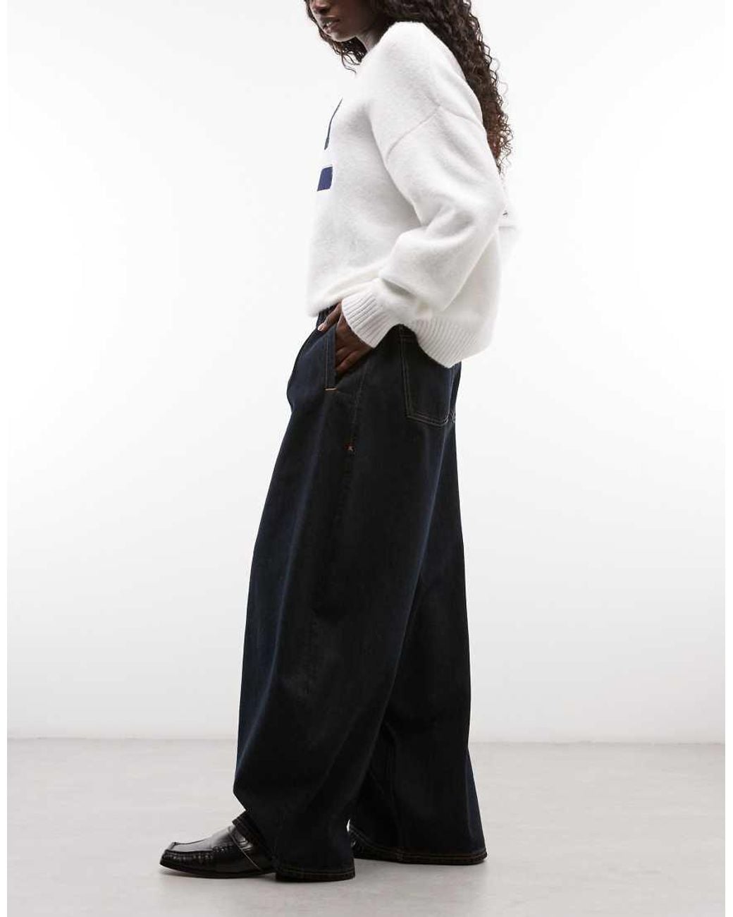 Collusion White X006 Xl Balloon Jean With Pleats