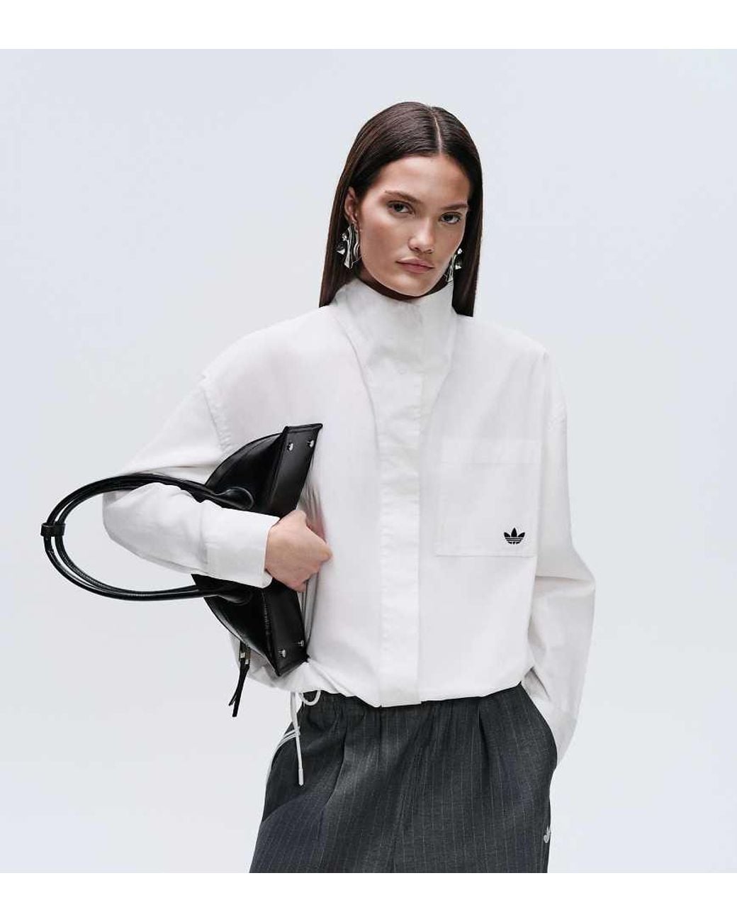 adidas Originals x ASOS White Oversized Funnel Neck Shirt
