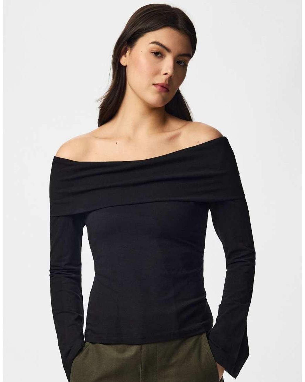 Pieces Blue Long Sleeved Top