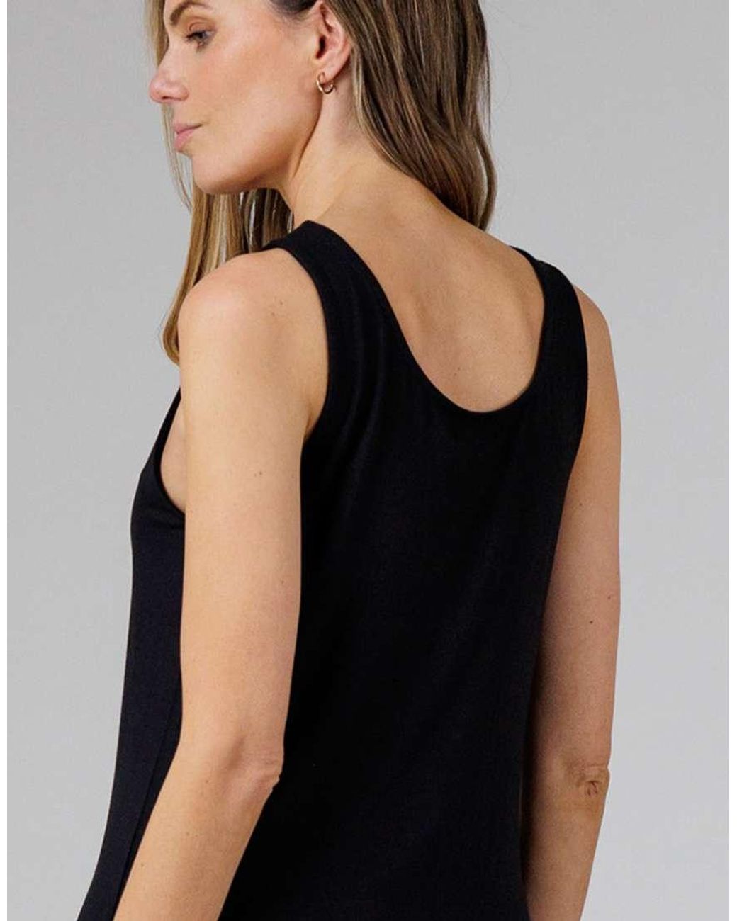 French Connection Black Sleeveless Scoop Neck Flowy Maxi Dress