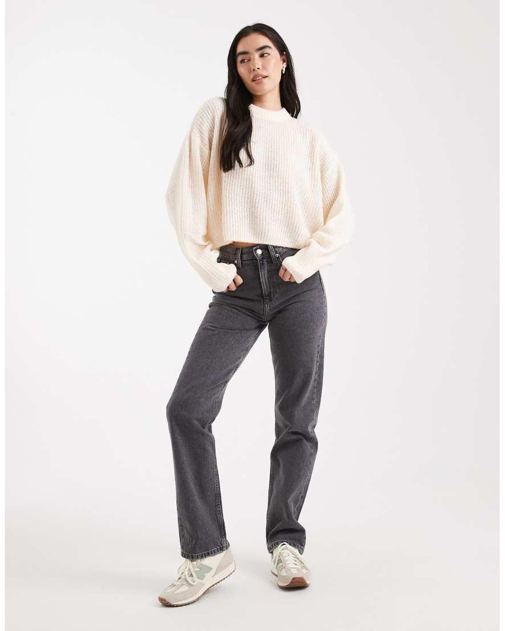 Miss Selfridge Natural Slouchy Knit Jumper