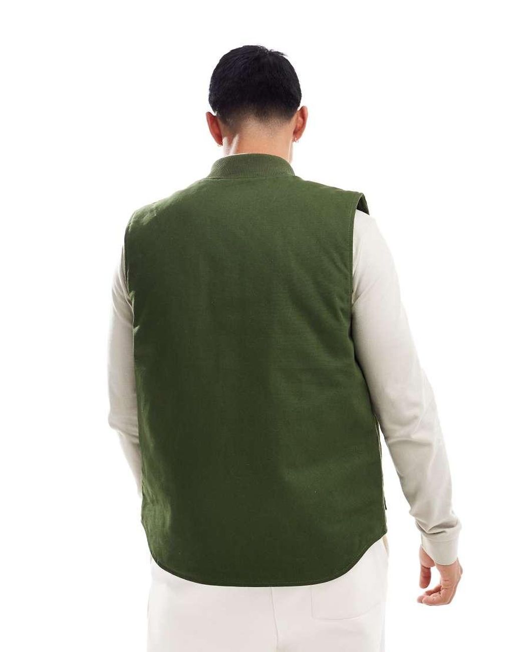 Carhartt Green Classic Zip Up Gilet for men