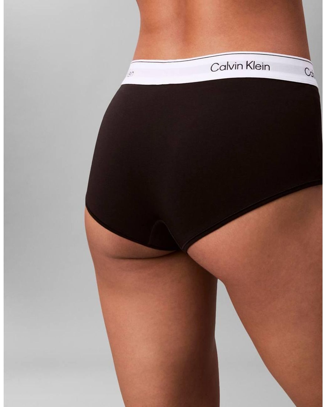 Calvin Klein Gray Icon Cotton Modal Boyshort