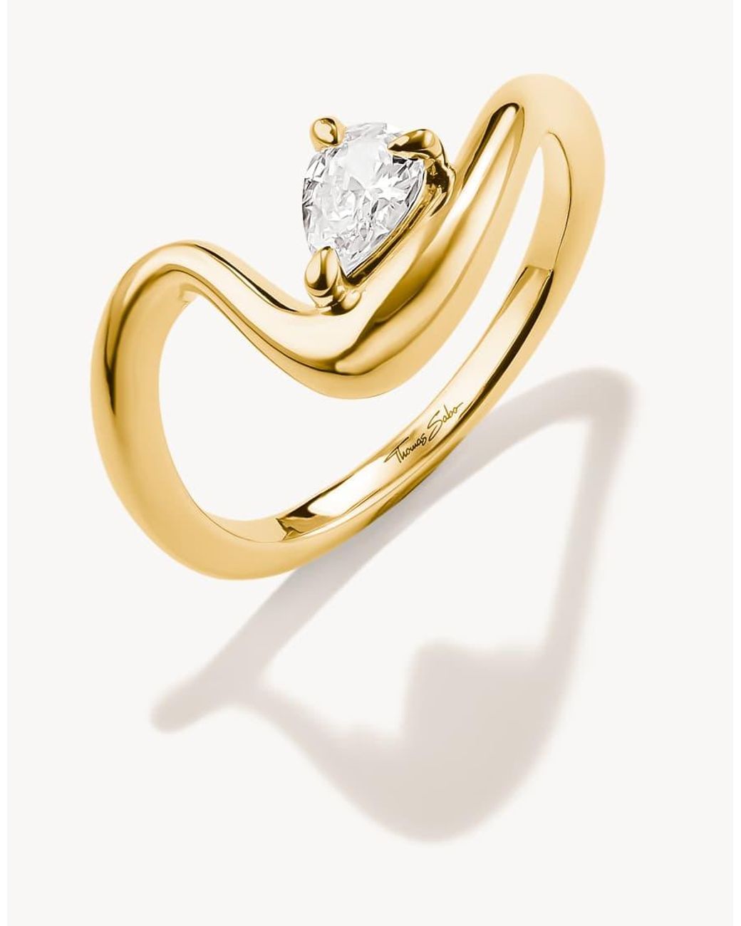 Thomas Sabo Metallic Ring With White Zirconia