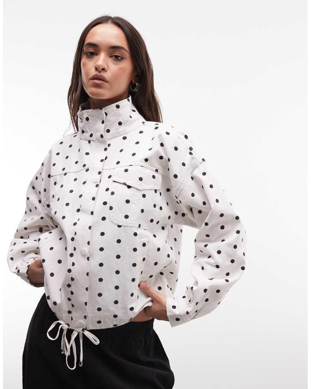 Liquor N Poker White Funnel Neck Jacket