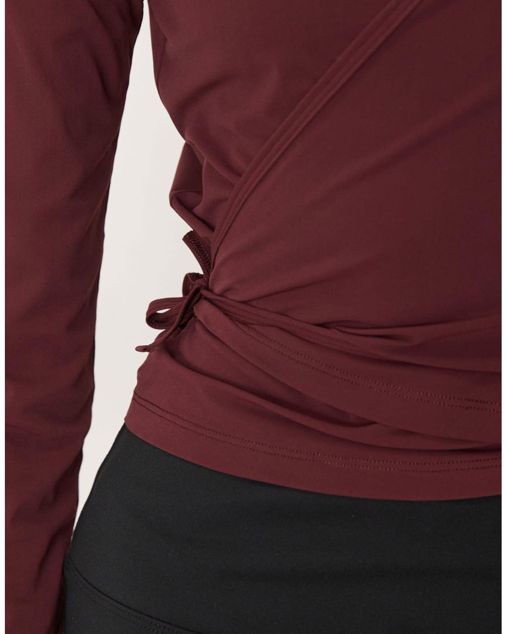 Abercrombie & Fitch Red – ypb – langärmliges wickeloberteil