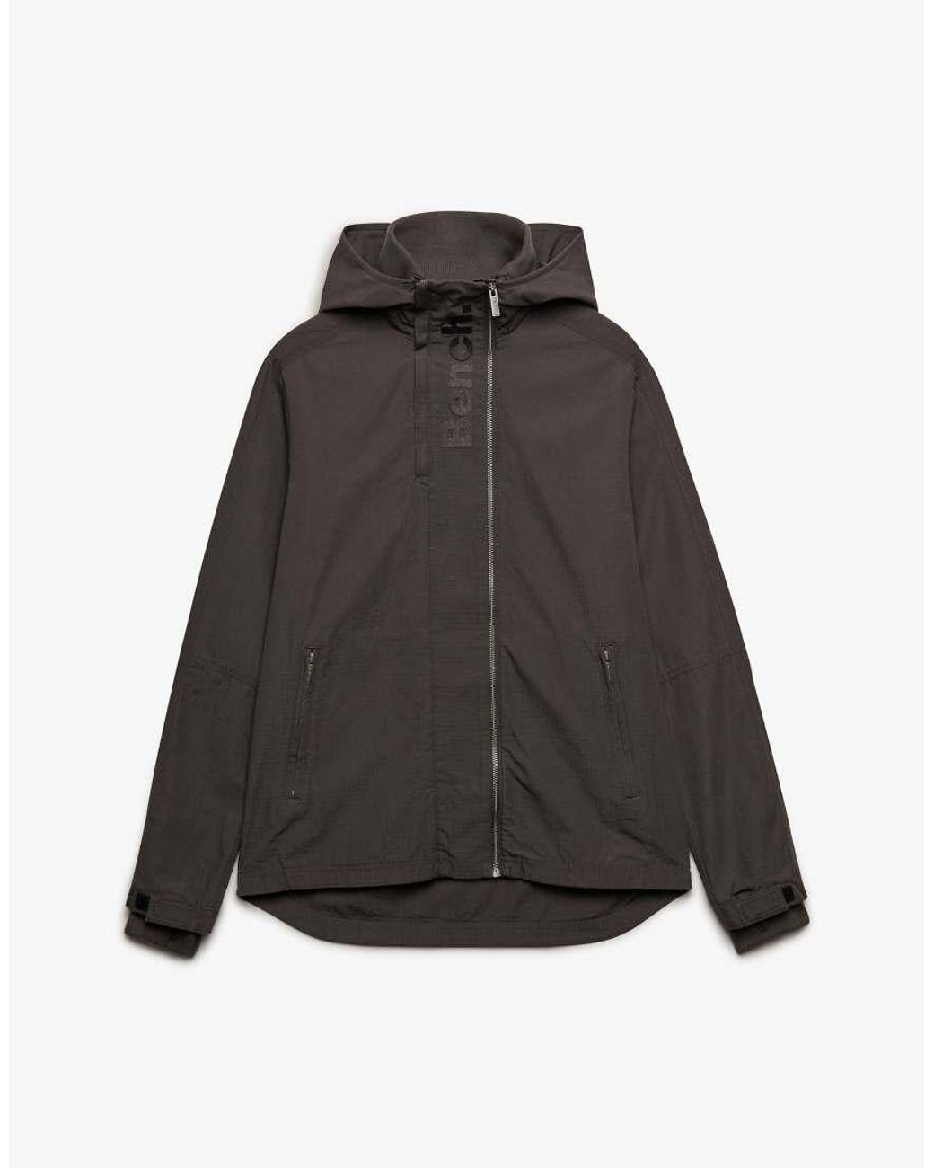 Bench x Superdry & Co Gray Hooded Ripstop Jacket for men