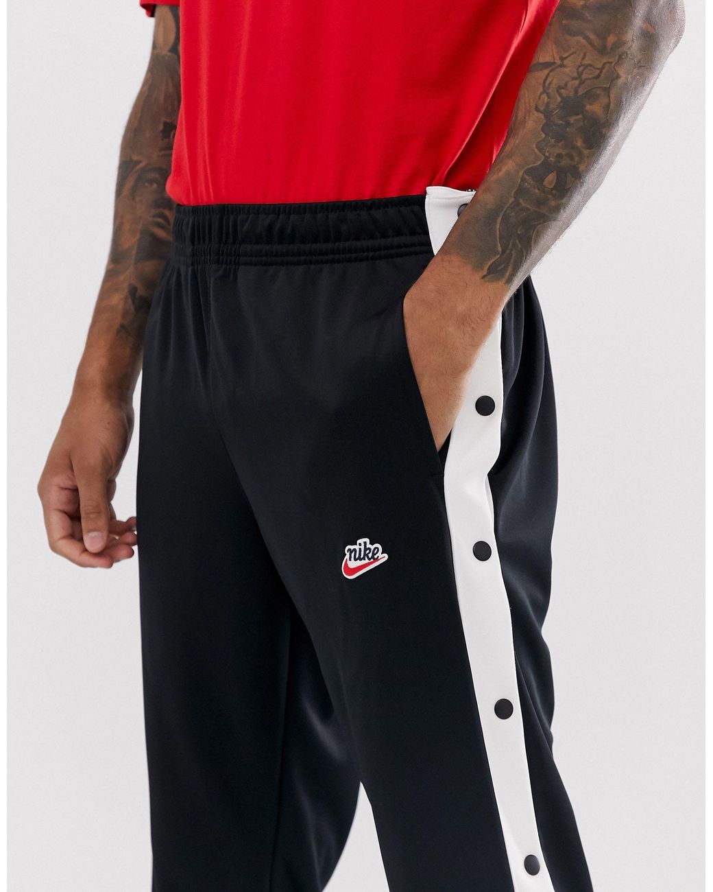 Nike Synthetic Heritage Popper Polyknit joggers in Black for Men | Lyst UK
