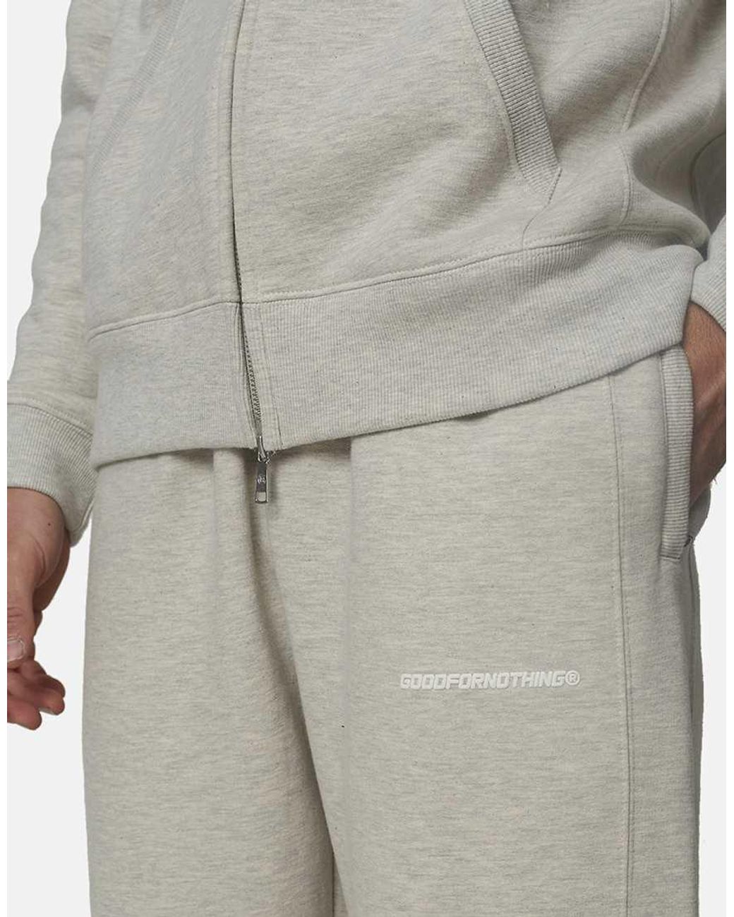 Good For Nothing Gray Oversized Cotton Rich Fleece Joggers for men