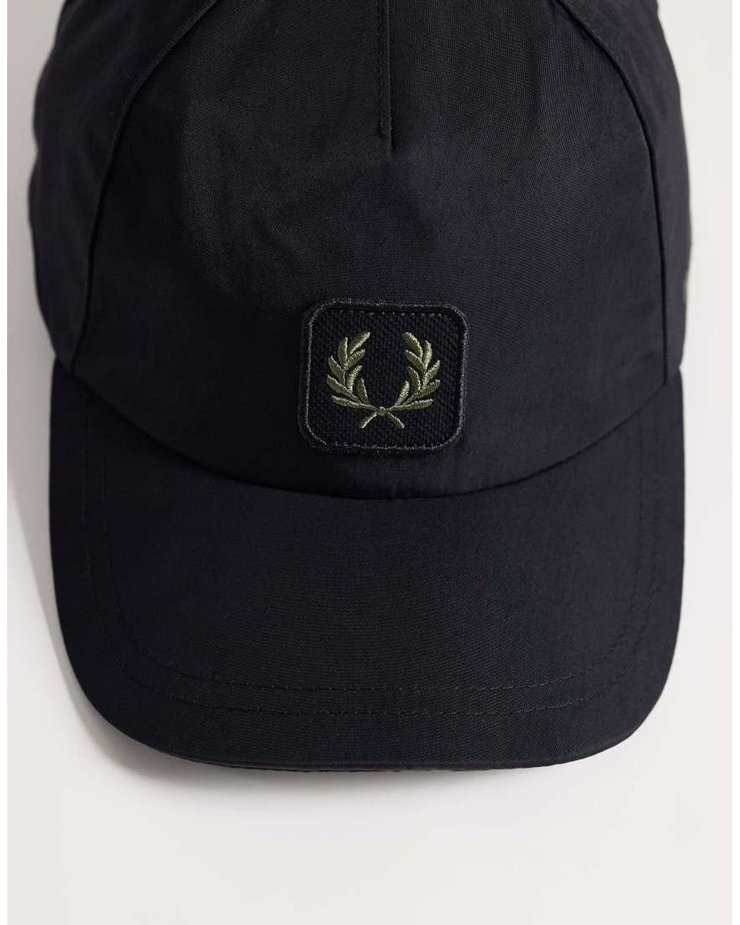 Fred Perry Blue Crinkle Nylon Logo Cap for men