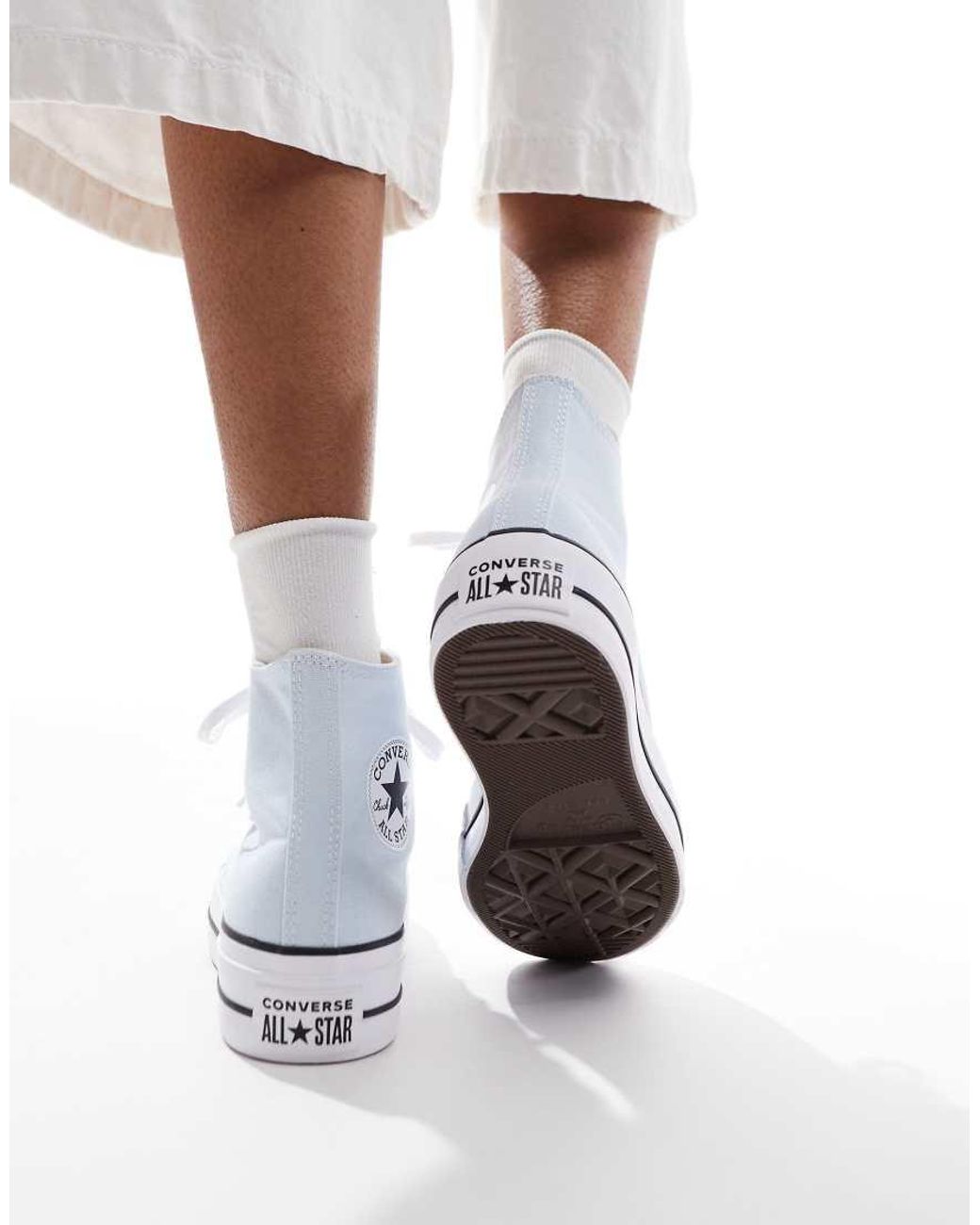 Converse Gray Chuck Taylor All Stars Lift Hi Platform Trainers