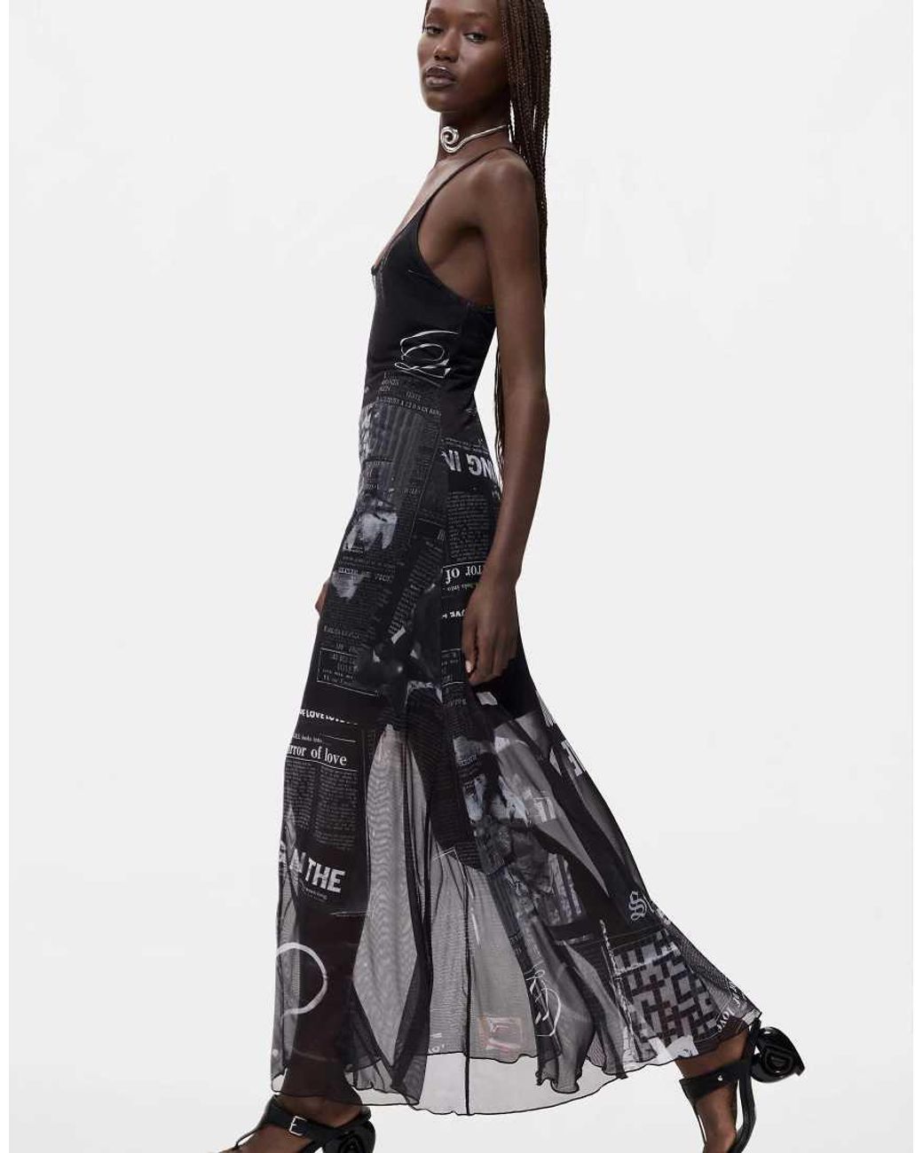 Desigual White Printed Strappy Dress
