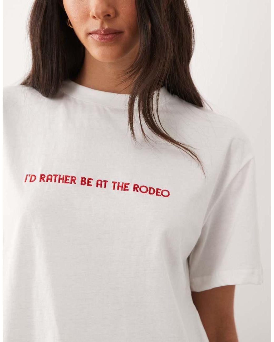Never Fully Dressed Red Rodeo Print T-Shirt