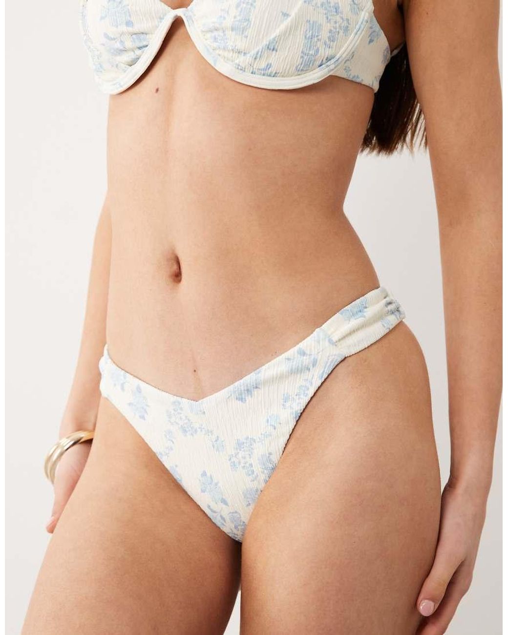 Dippin' Daisy's Natural Bridal High Leg Bikini Bottoms