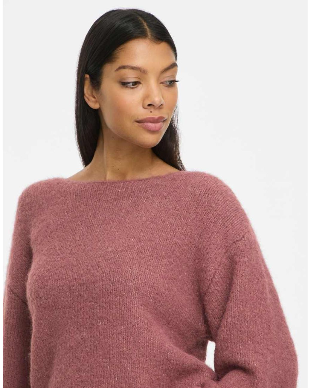 Vila Red Knitted Pullover