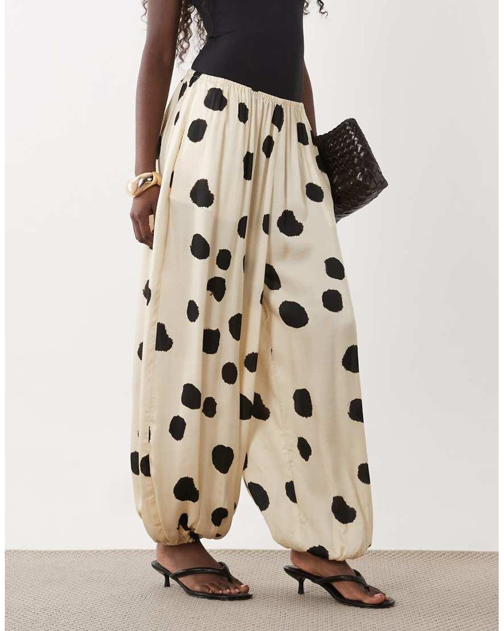 ASOS Natural Balloon Cuff Hem Trouser