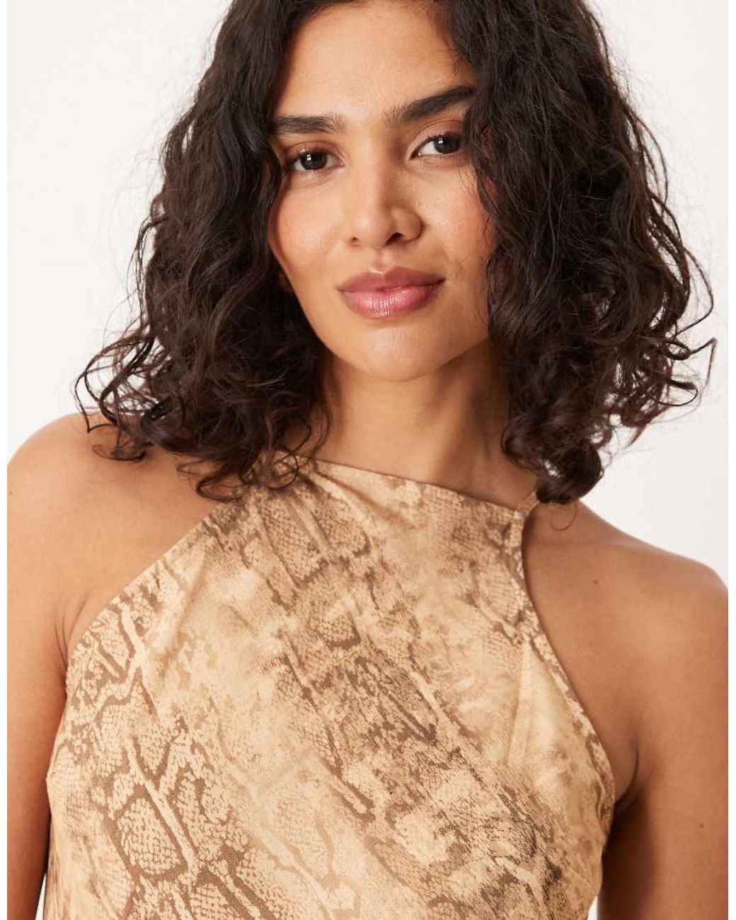 ASOS Natural Racer Maxi Dress