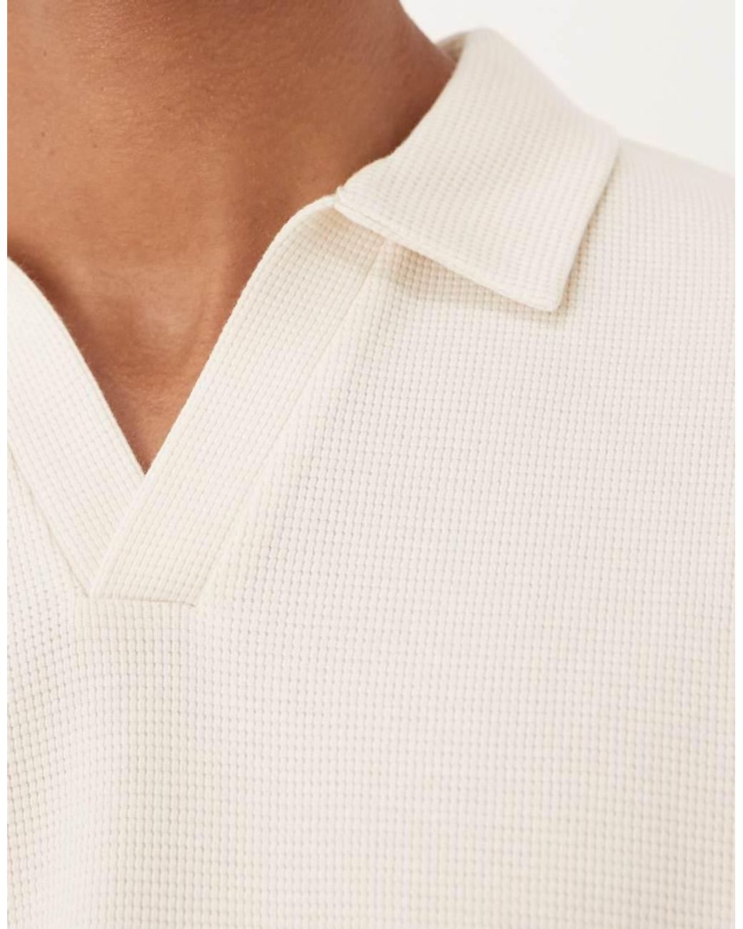 ASOS White Relaxed Revere Polo for men