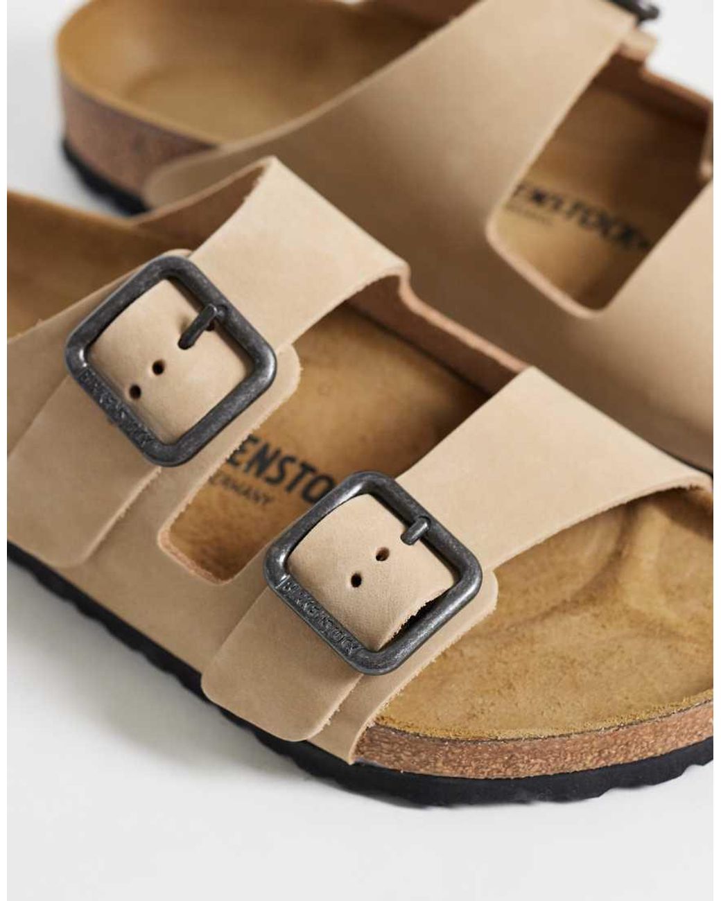 Birkenstock Natural Arizona Leather Sandals for men