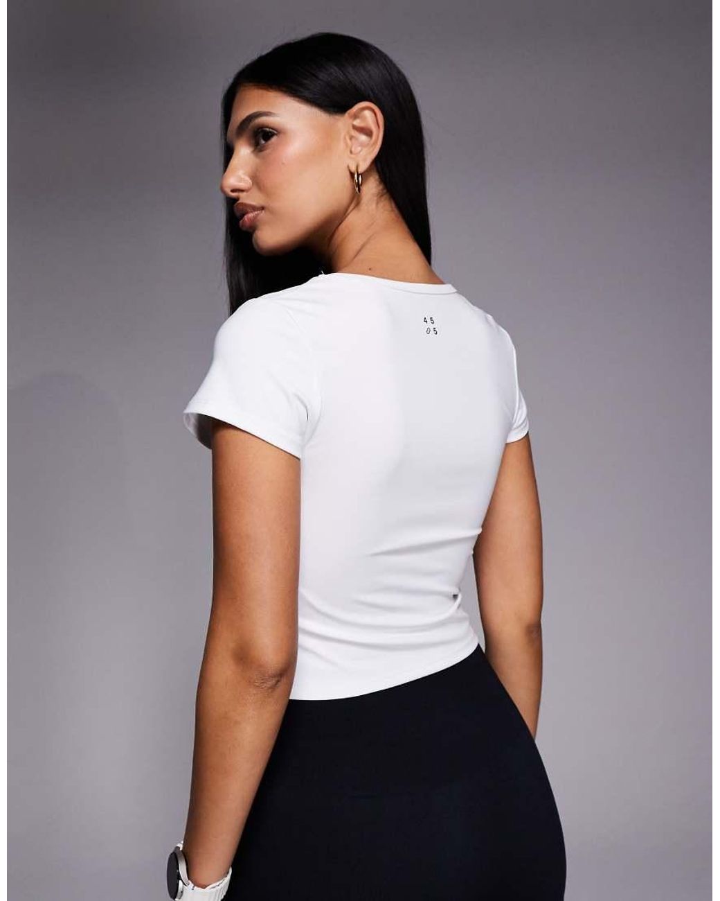 4505 Gray Active Square Cap Sleeve Top