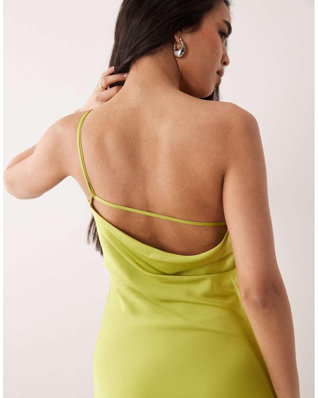 ONLY Green One Shoulder Maxi Dress