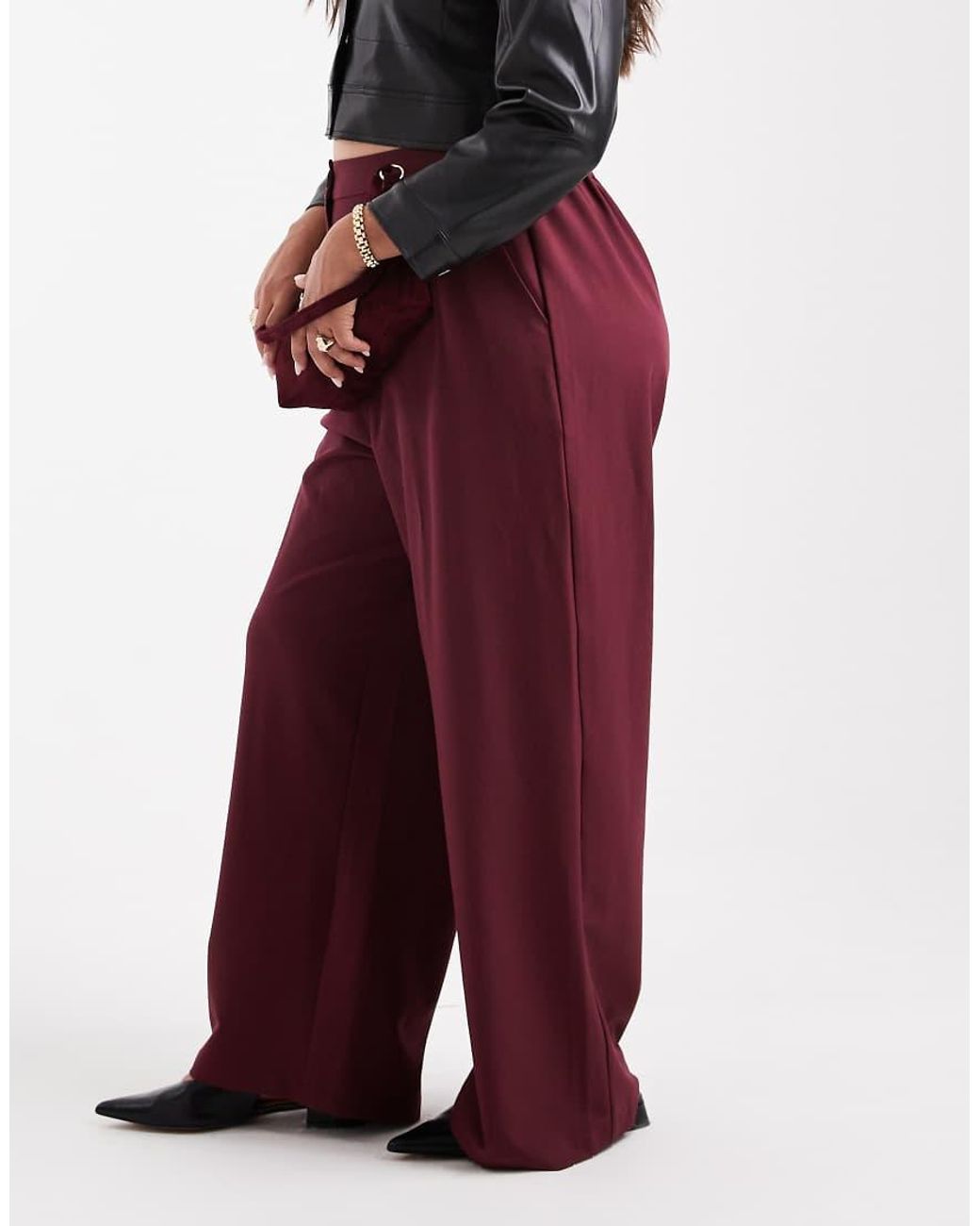 ASOS Curve Tailored Relaxed Straight Leg Pants