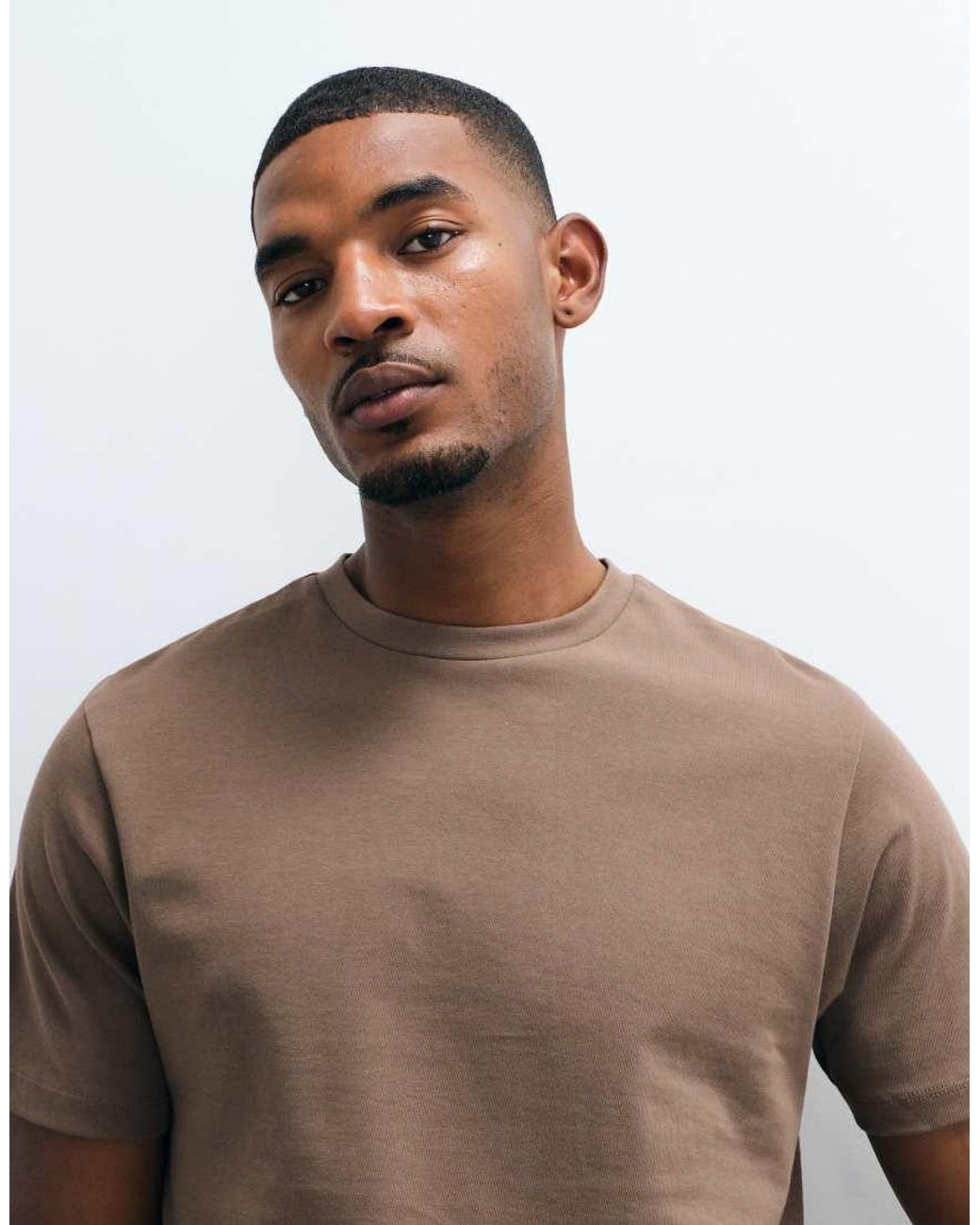 ASOS Brown Heavyweight Regular Fit T-shirt for men