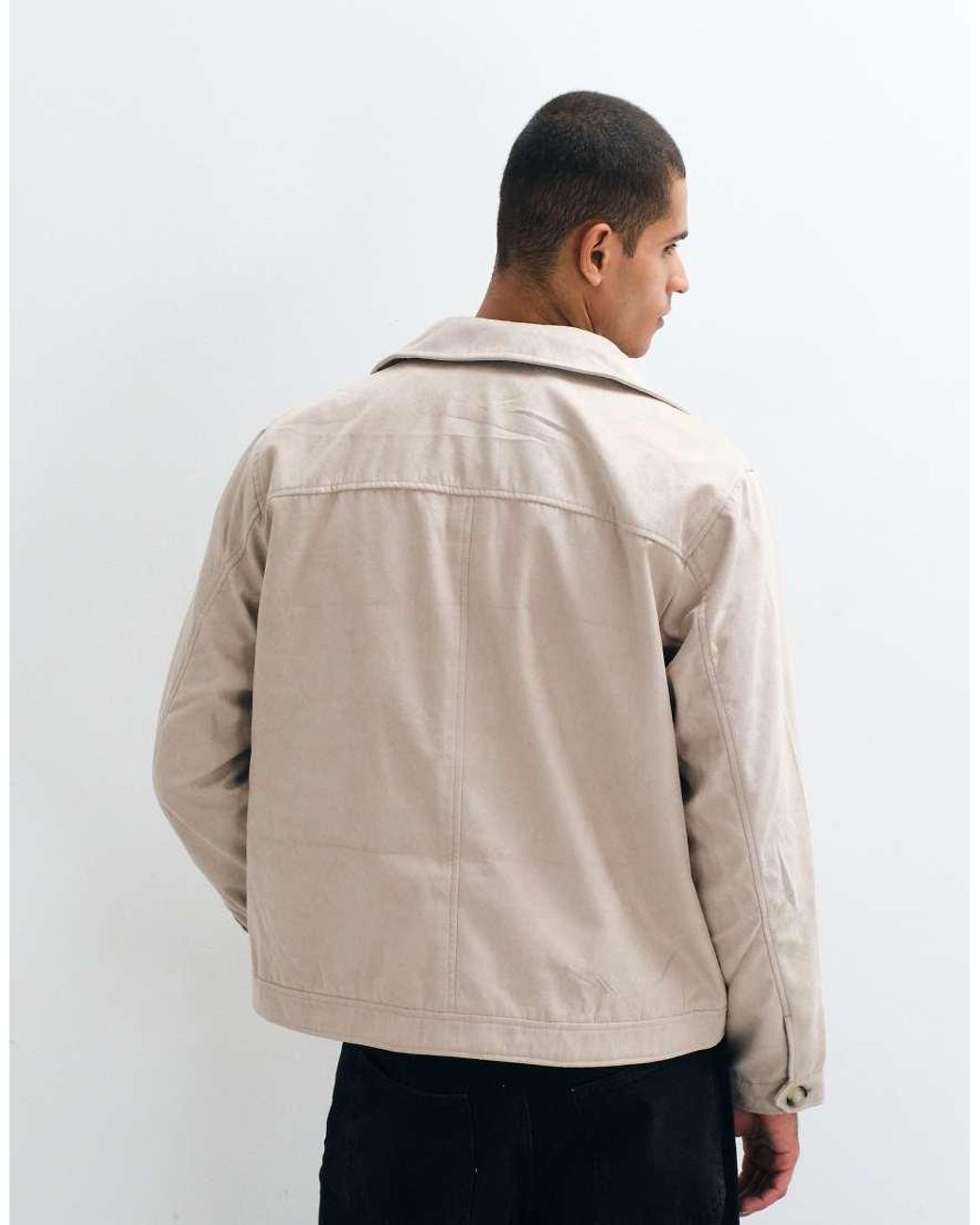 Jack & Jones Natural Faux Suede Jacket for men