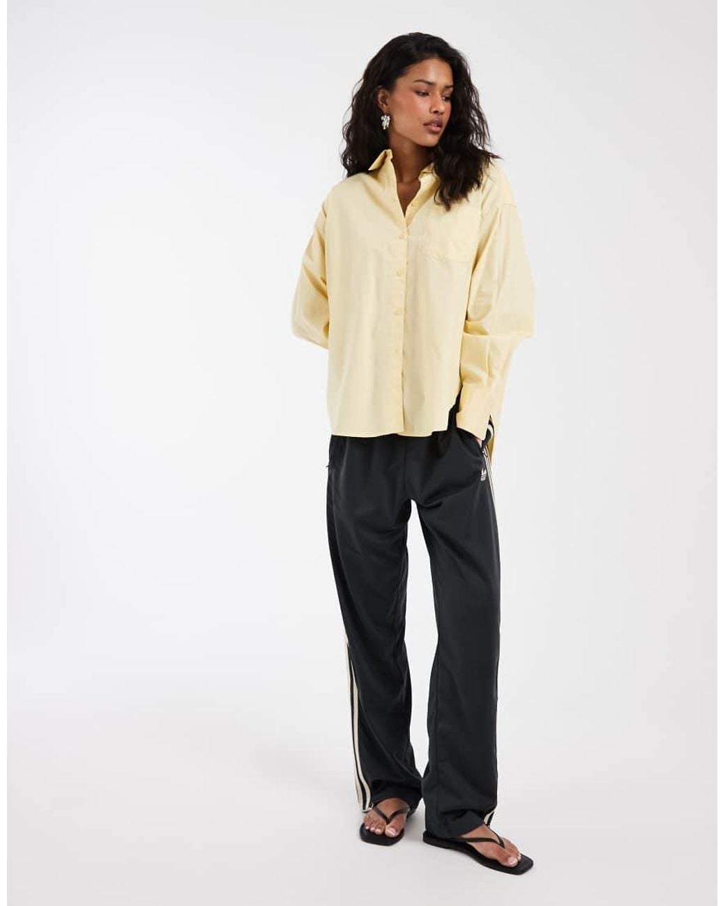 JJXX Yellow Jamie Oversized Poplin Shirt