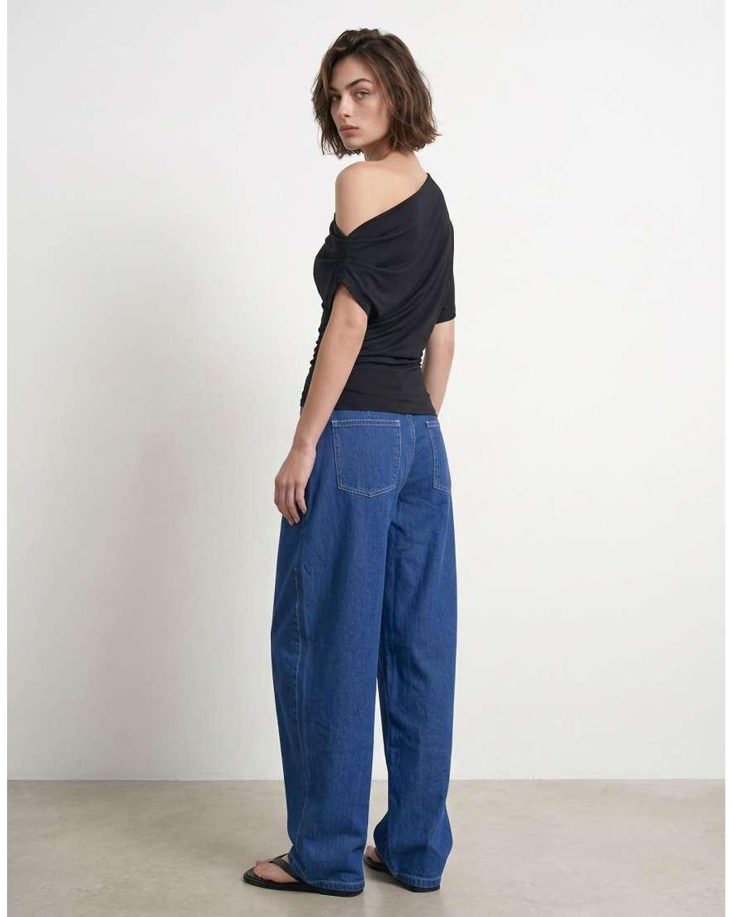 HYPEDROP Blue Barrel Fit Trousers