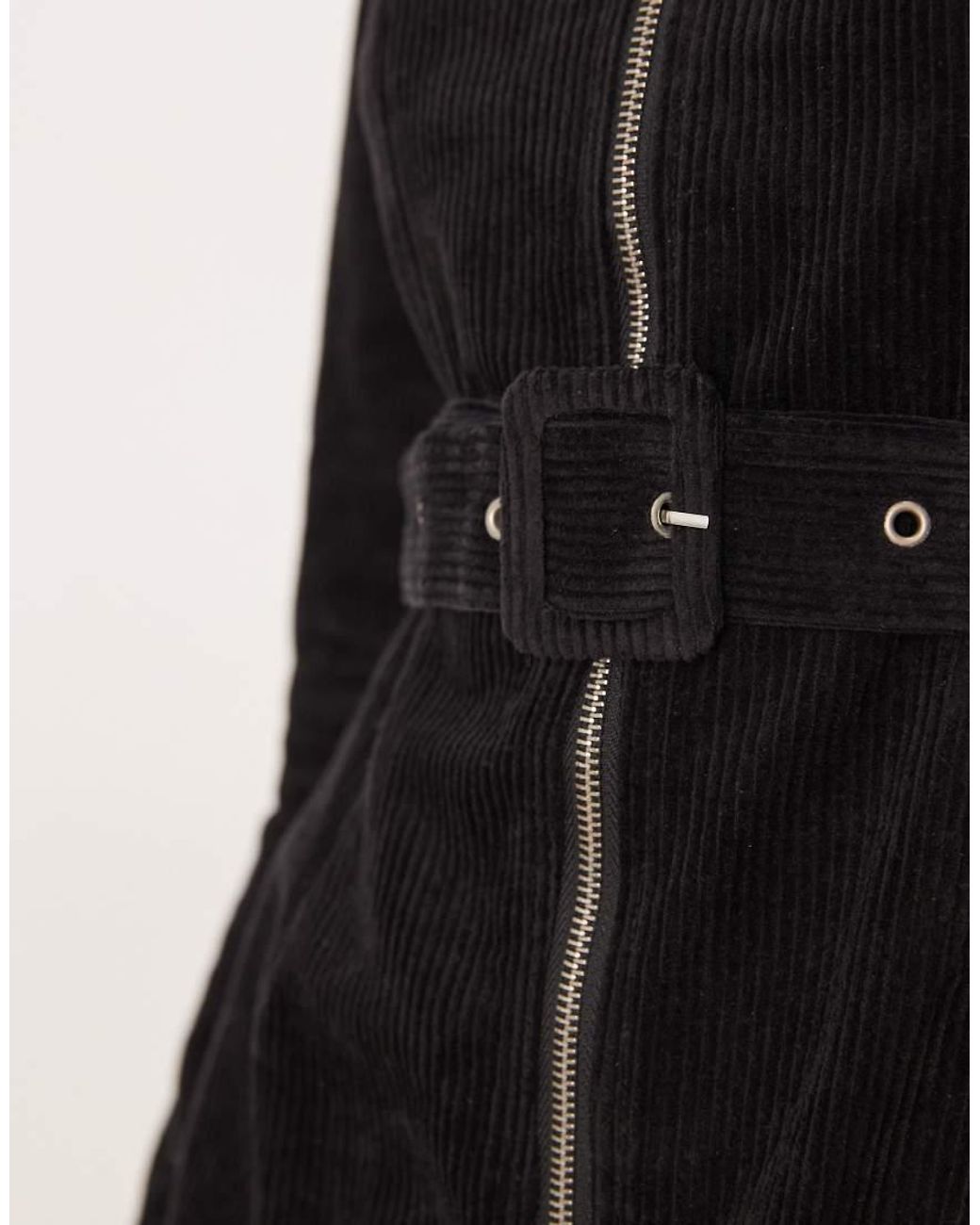 Glamorous Black Zipper Front Mini Dress